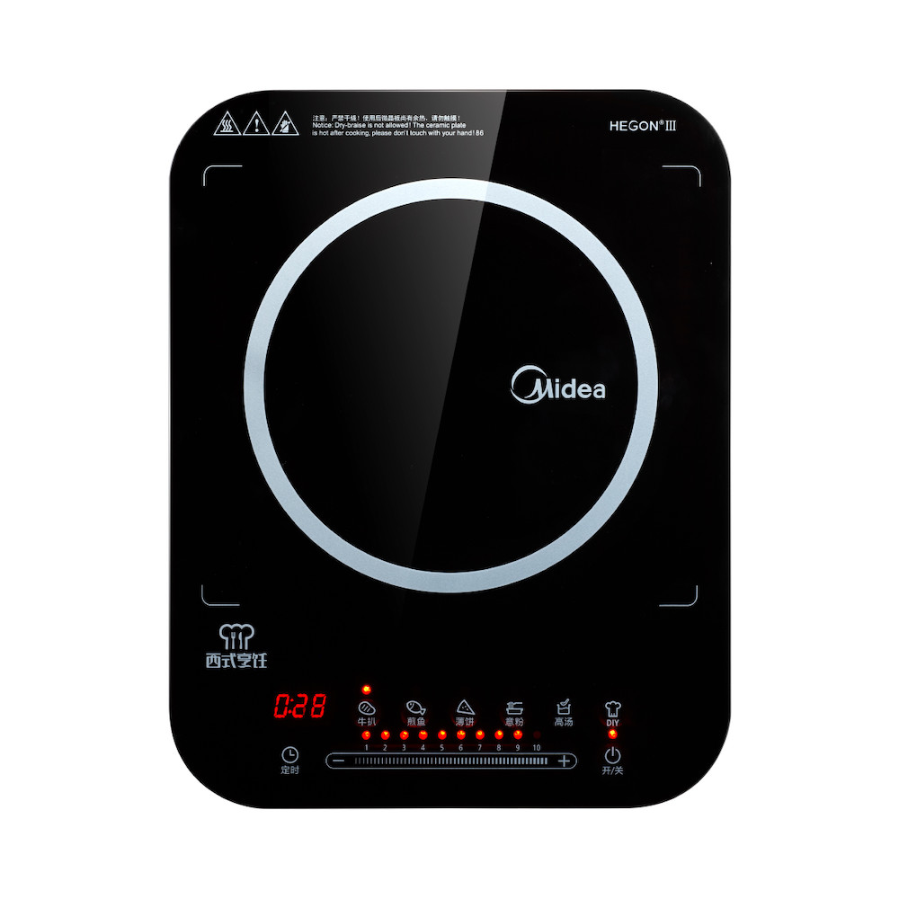美的官网美的电磁炉西式烹饪10档火候随意温控赠烤盘汤锅c21wh2105c21